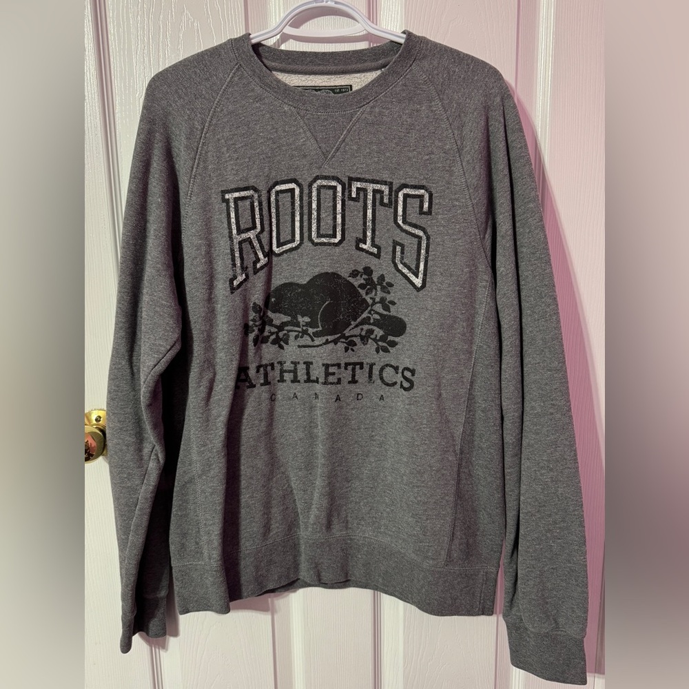 Roots Men's Dark Gray Crewneck Sweater